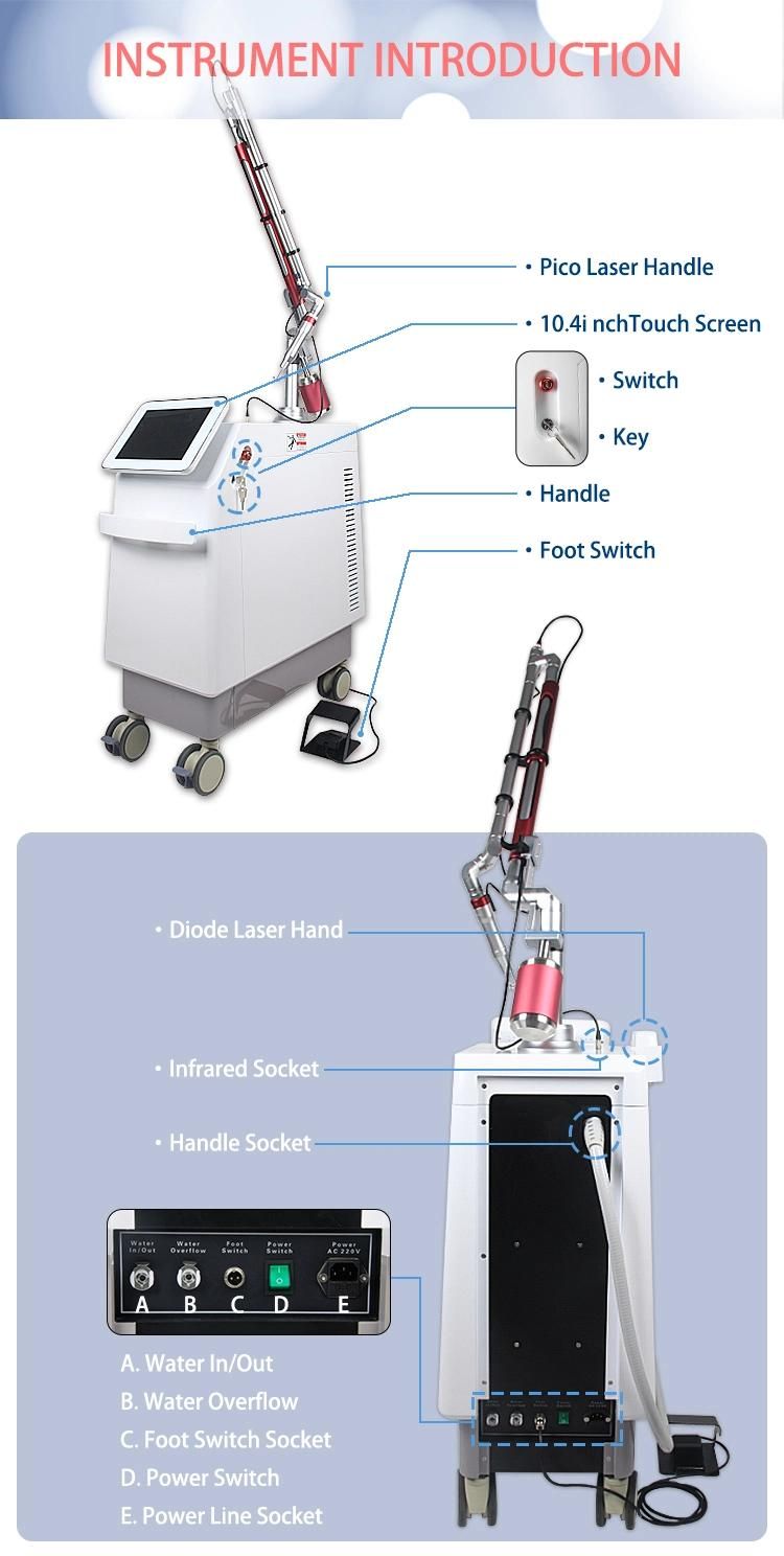 Picosecond Laser for Freckles Loss with 808nm Permanent Hair Loss Salon Super Picosecond Pl-86