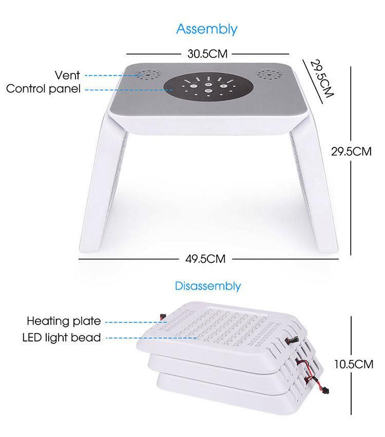 Auto Shutdown Tri-Folding 7-Color Spray LED Beauty Device PDT LED Light Therapy Machine