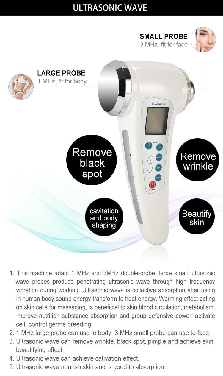 Double-Head IPL Ion Extracting Machine Photon Ultrasonic Device