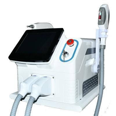 2 in 1 Opt Shr IPL Permanent Painless Hair Removal Q Switch ND YAG Laser Tattoo Removal Beauty Machine