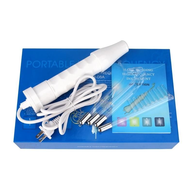 4 Tubes Ozone High Frequency Wand Galvanic Facial Beauty Machine