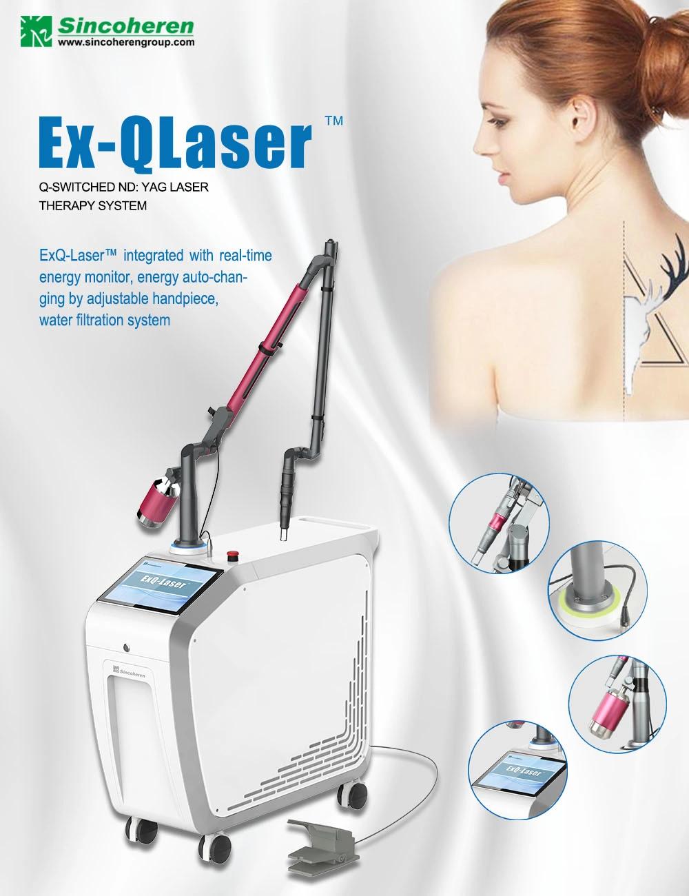 Fast Treatment Medical CE ND YAG Q- Switched Tattoo Removal Machine ND YAG Painless Laser Pigmentation Removal Machine