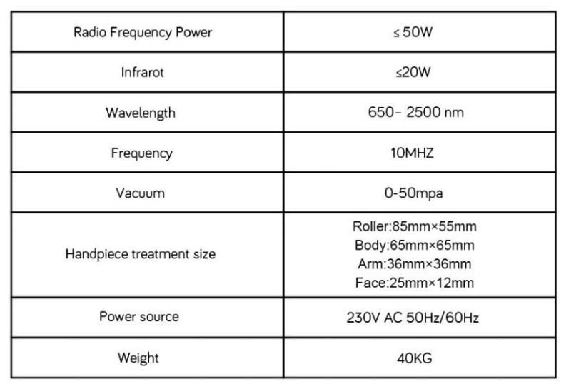 4 Treatment Heads for Body Shaping Kumashape Machine