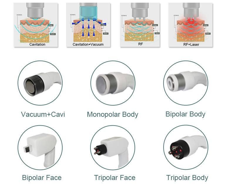Factory Supply Cavitation RF Tripolar Vacuum Laser Beauty Equipment