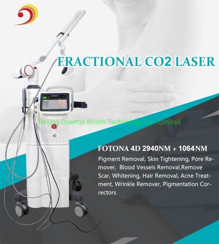 Resurfacing Erbium YAG Fractional Laser 2940nm 1064nm Hair Removal Acne Treatment Er YAG Laser Fotona Laser Medical 2940 Er YAG Laser