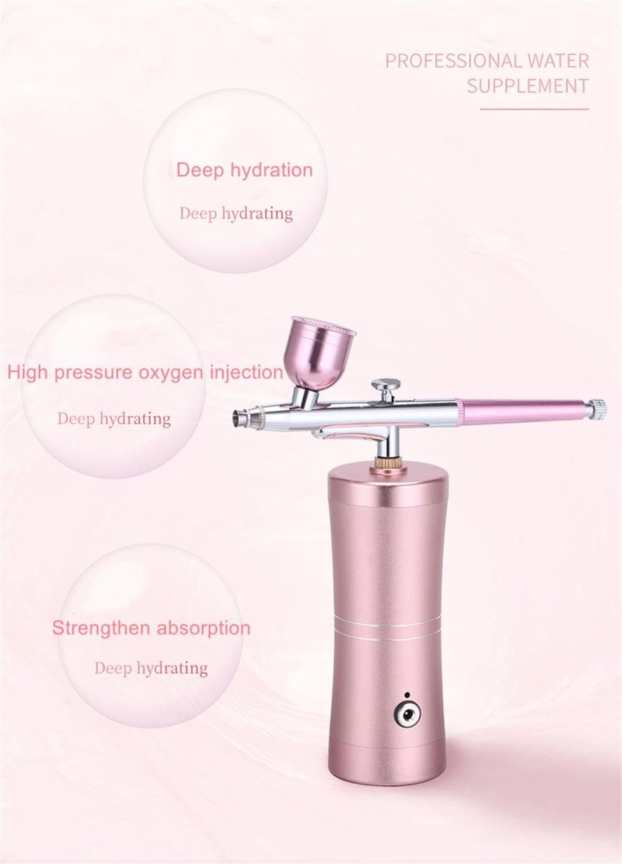 Home Portable Handheld Oxygen Injection Instrument High Pressure Nano Oxygen Injection Instrument Facial Moisturizing Beauty Instrument Oxygen Injection Instrum