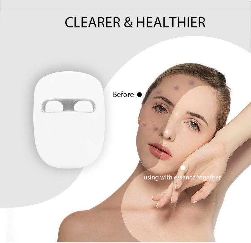 Newowo Custom 3 Colors 120 LED Beads Face Skin Recovery Therapy Device Facial Beauty Mask with Remote for Personal Care Home Use