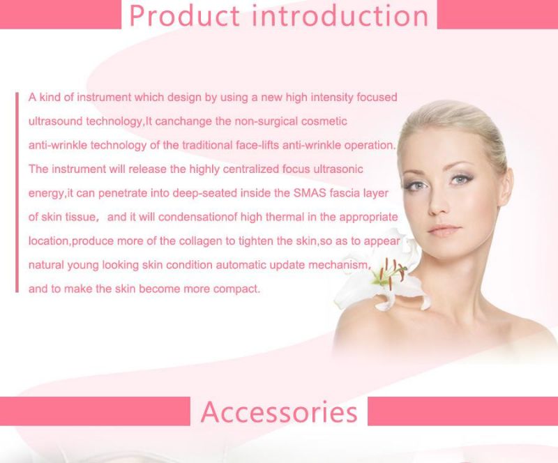 Hifu Ultrasound Skin Tightening Beauty Equipment