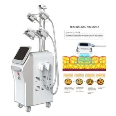 Fat Freezing for Slimming with Large Treating Parts 4 Cryo Handles Work Together Cryolipolysis Slimming Beauty Machine