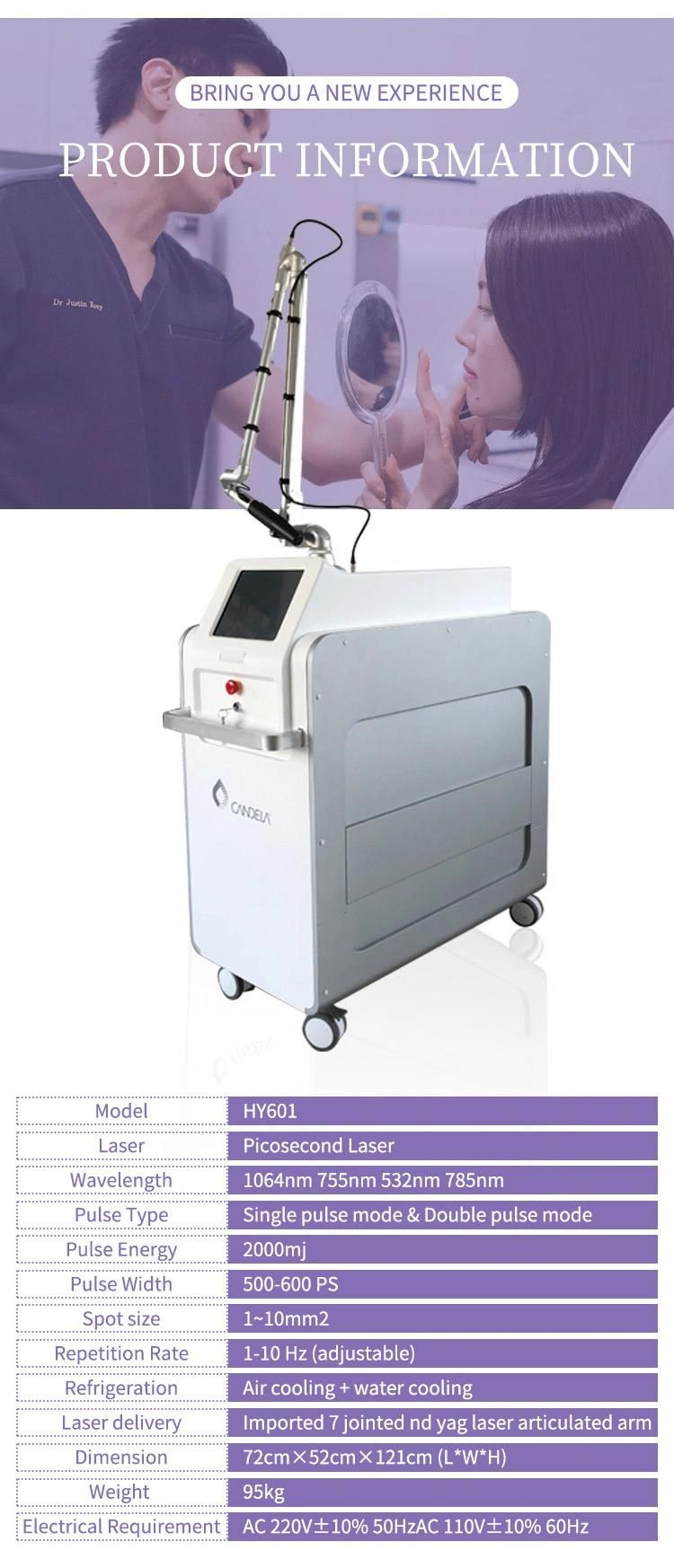 Picosecond Laser Picolaser All Color Tattoo Removal Equipment