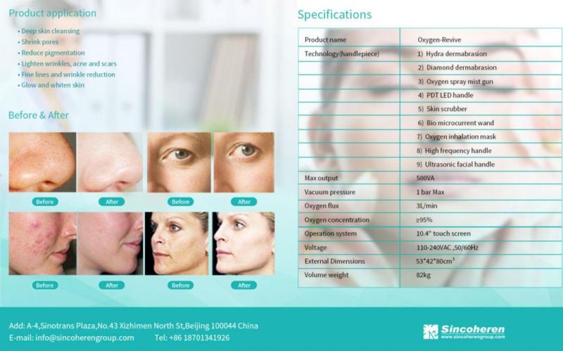 CE Approved Facial Skin Care Facial RF Oxygen Revive Facial Deep Clean