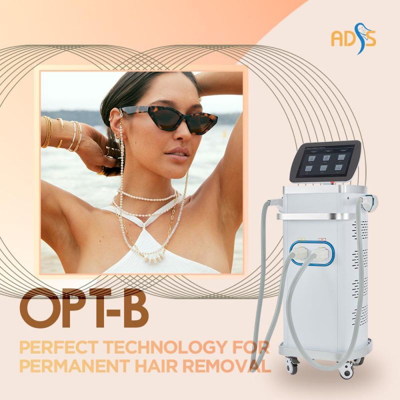 Two Handpieces IPL Beauty Equipment for Hair Removal Pigment Removal