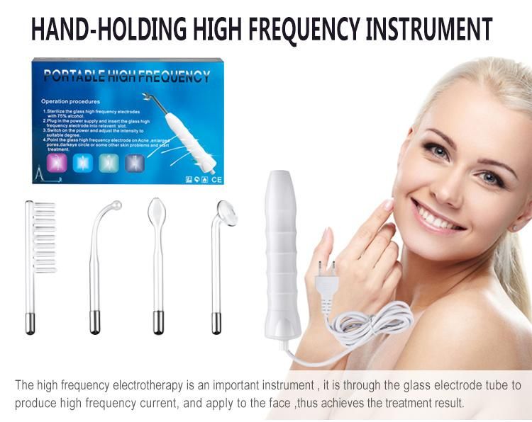 Body Massage Equipment Portable High Frequency Facial Machine Acne Wand