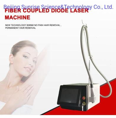 Salon Equipment Fiber Coupled 808nm Diode Laser for Women Men Skin Rejuvenation 755 808 1064 Laser Hair Removal Device for Sale