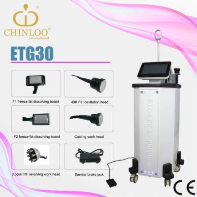 Mini Multipolar RF Cryolipolysis Fat Moving Cool Slimming Machine (ETG30)