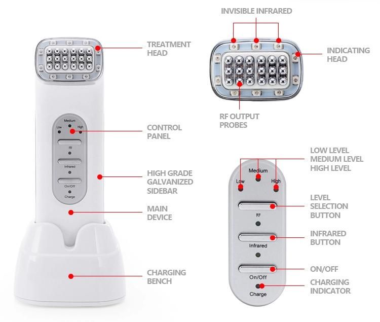 Mini RF Skin Tighening Wrinkle Removal with LED Photon Skin Care Device