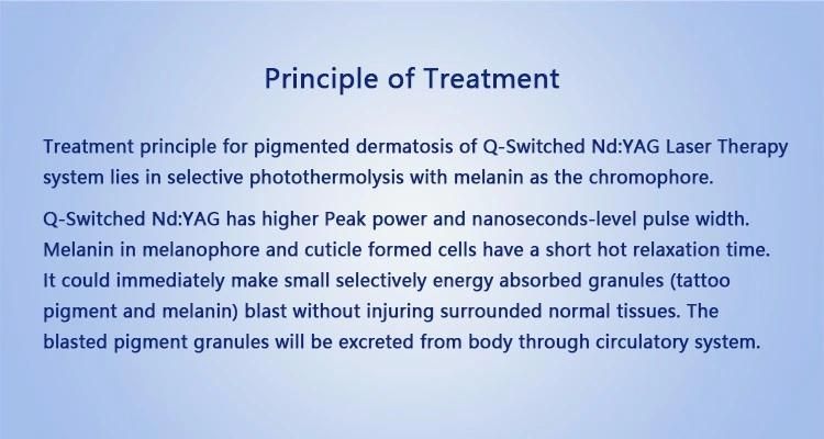 Q Switched ND YAG Ndyag Laser for Tattoo Removal Skin Whitening Rejuvenation Carbon Peeling Machine