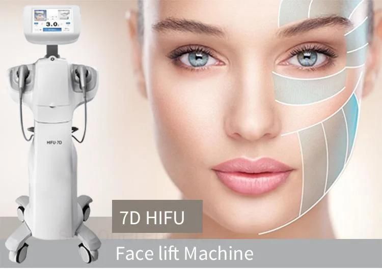 2021 Top Seller 7D Hifu Wrinkle Remover Beauty Equipment 30000 Shots Dual Handle Facial Lift Ultrasound Radio Frequency Hifu Machine