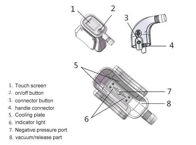 4 Handles Fat Freezing Criolipolisis Fat Removal Machine Vacuum Machine for Fast Body Slimming Beauty Salon Equipment