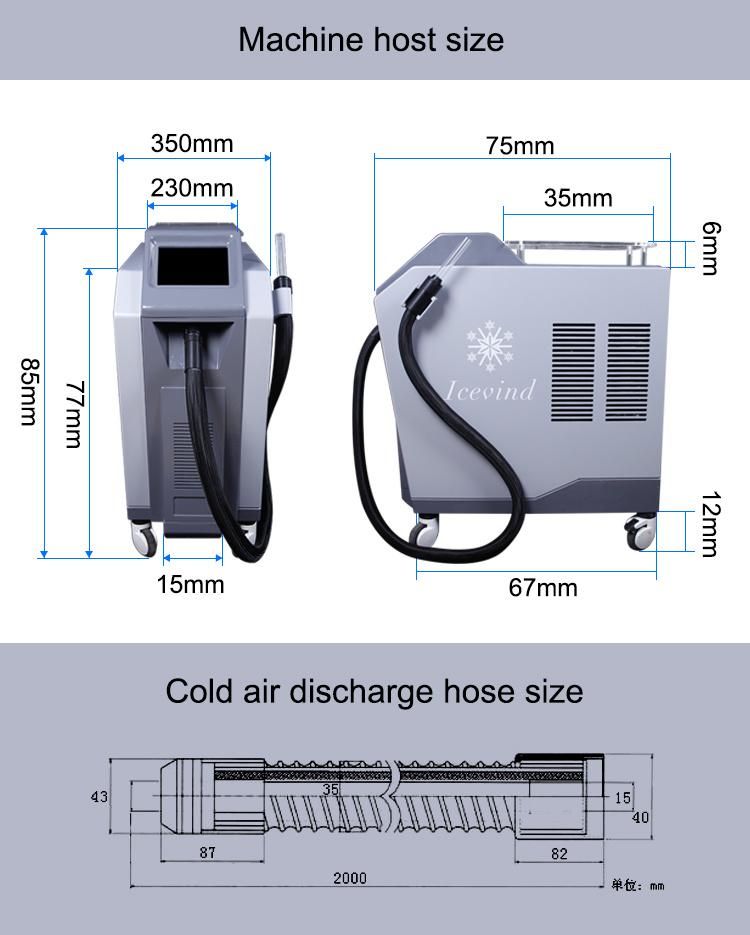 -20 Degree Max for Laser Treatment Cryotherapy Facial Machine