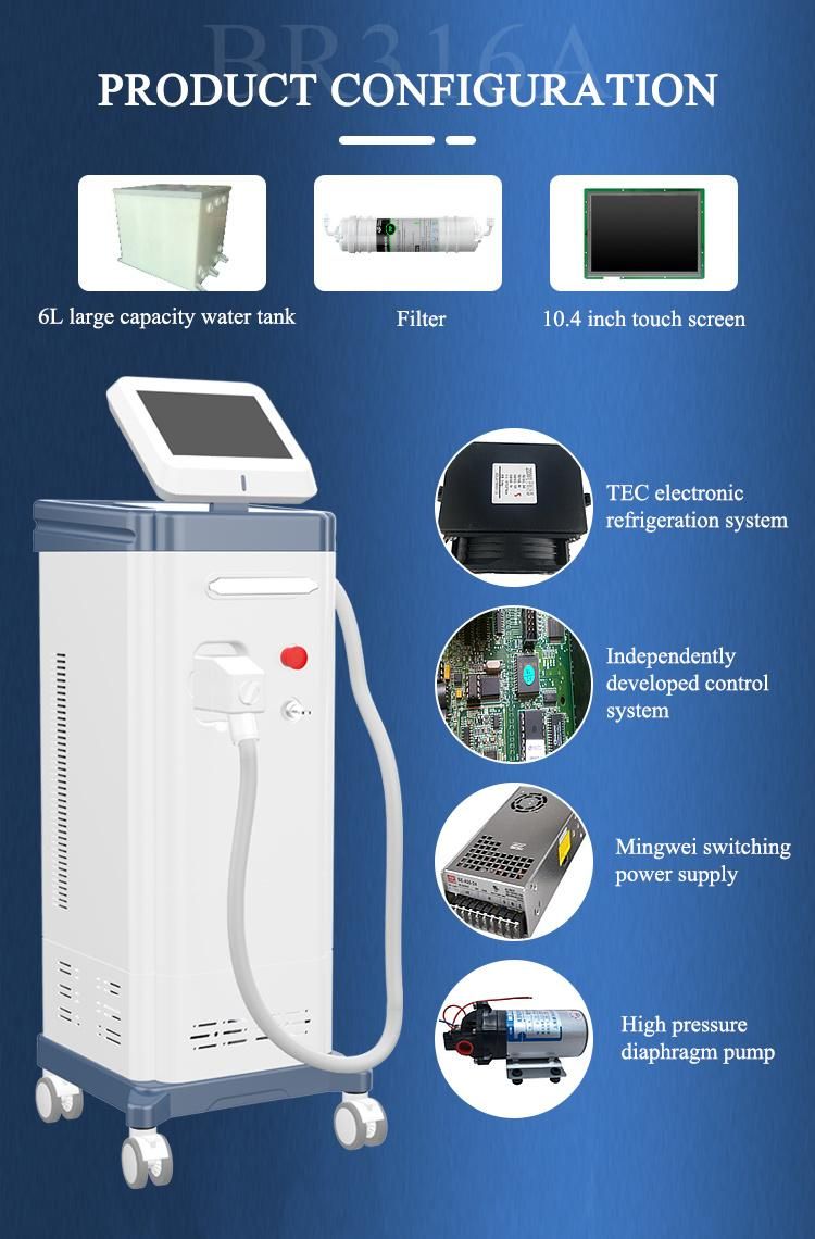Factory Competitive Price Painless 808 Diode Laser Hair Removal Machine