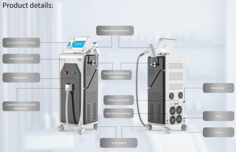 2021 New Product Factory Price Ideas TUV 30000000-Shots 755 808 1064 Diode Laser Hair Removal Machine