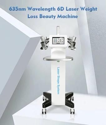 Non-Invasive Laser HIPS Weight Loss 532nm Wavelength Green Light Non-Thermal Weight Loss 6D Laser Cellulite Reduction Machine