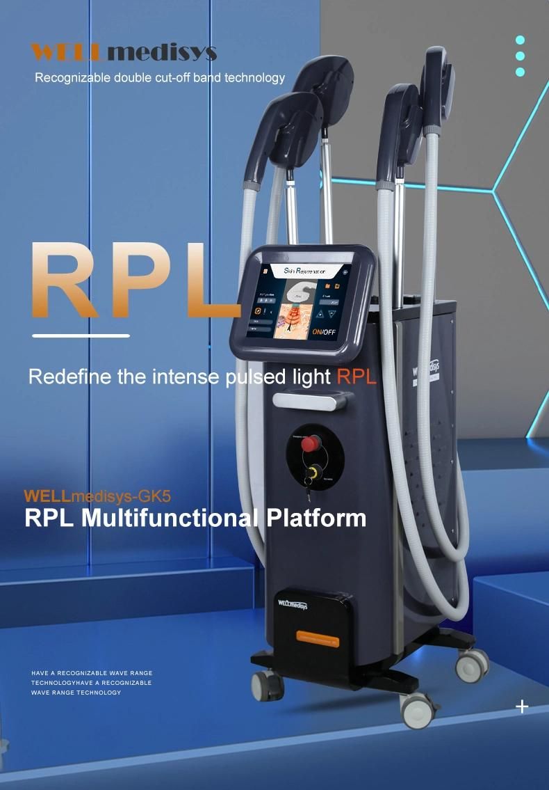 Genhume Rpl Opt IPL Machine Laser Hair Removal and Pigmentation Treatment Skin Care Machine 430nm/530nm/640nm/560nm Laser Hair Removal Machine