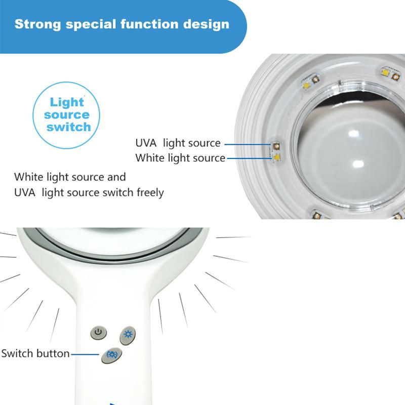 UVA Light+White light Home Use Skin Analyzer Dermatoscope for Medical Examination Illumination