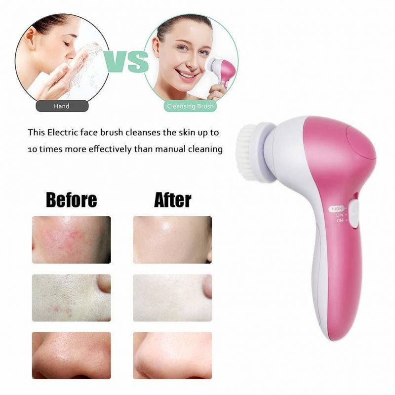 5 in 1 Sonic Face Brush Face Cleansing Instrument Face Washer Facial Massager Blackhead Removal Pore Cleanser