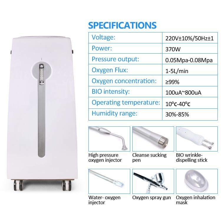 Water Oxygen Jet 99% Pure Oxygen Jet Sprayer Peel Machine