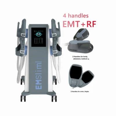 Body Shaping Muscle Building Machine EMS 4 Handles Butt Lifting Body Slimming Device Emslim RF Neo