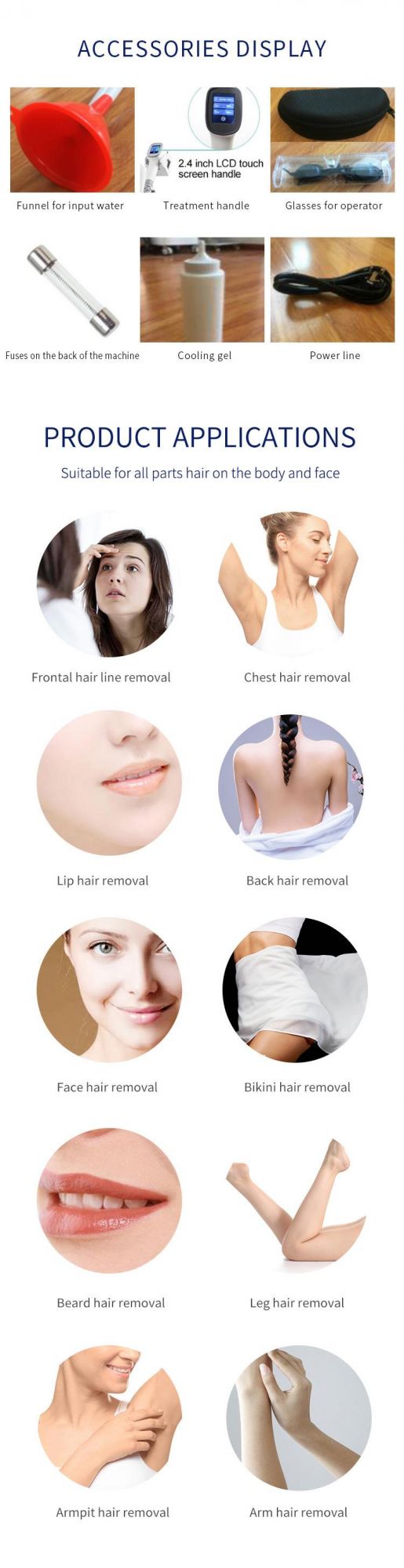 Depilation Permanent Hair Removal for Salon Hair Removal Diode Laser