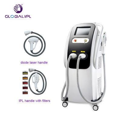 Ce FDA TUV Ce Approved Diode Laser + IPL 2 in 1 System Beauty Salon Machine for Hair Removal