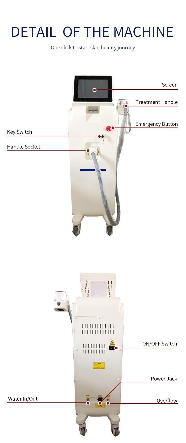 Depilation Permanent Hair Removal for Salon Hair Removal Diode Laser