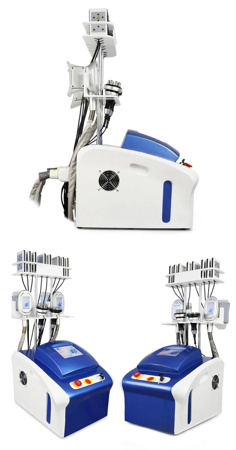 Professional Fat Freezing Cryolipolysis Machine with Double Cryo Handles, Cavitation, RF and Lipo Laser